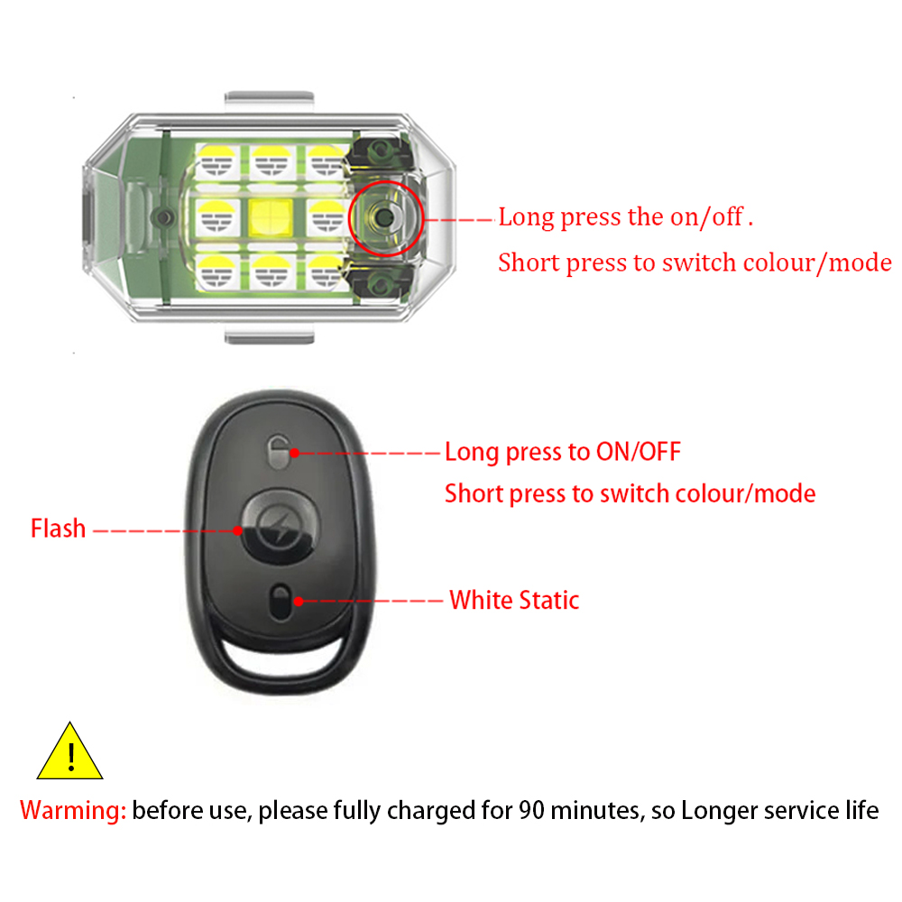 1/2/4pcs Wireless LED Drone St - đánh giá và giá Drone Strobe Light